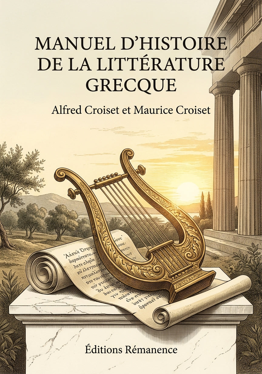 Livre Manuel d’histoire de la littérature grecque par Alfred Croiset et Maurice Croiset - Couverture - Editions Remanence