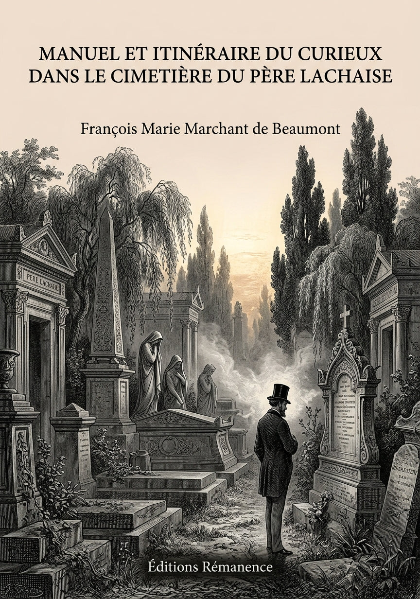 Livre Manuel et itinéraire du curieux dans le cimetière du Père la Chaise par François Marie Marchant de Beaumont - Couverture - Editions Remanence