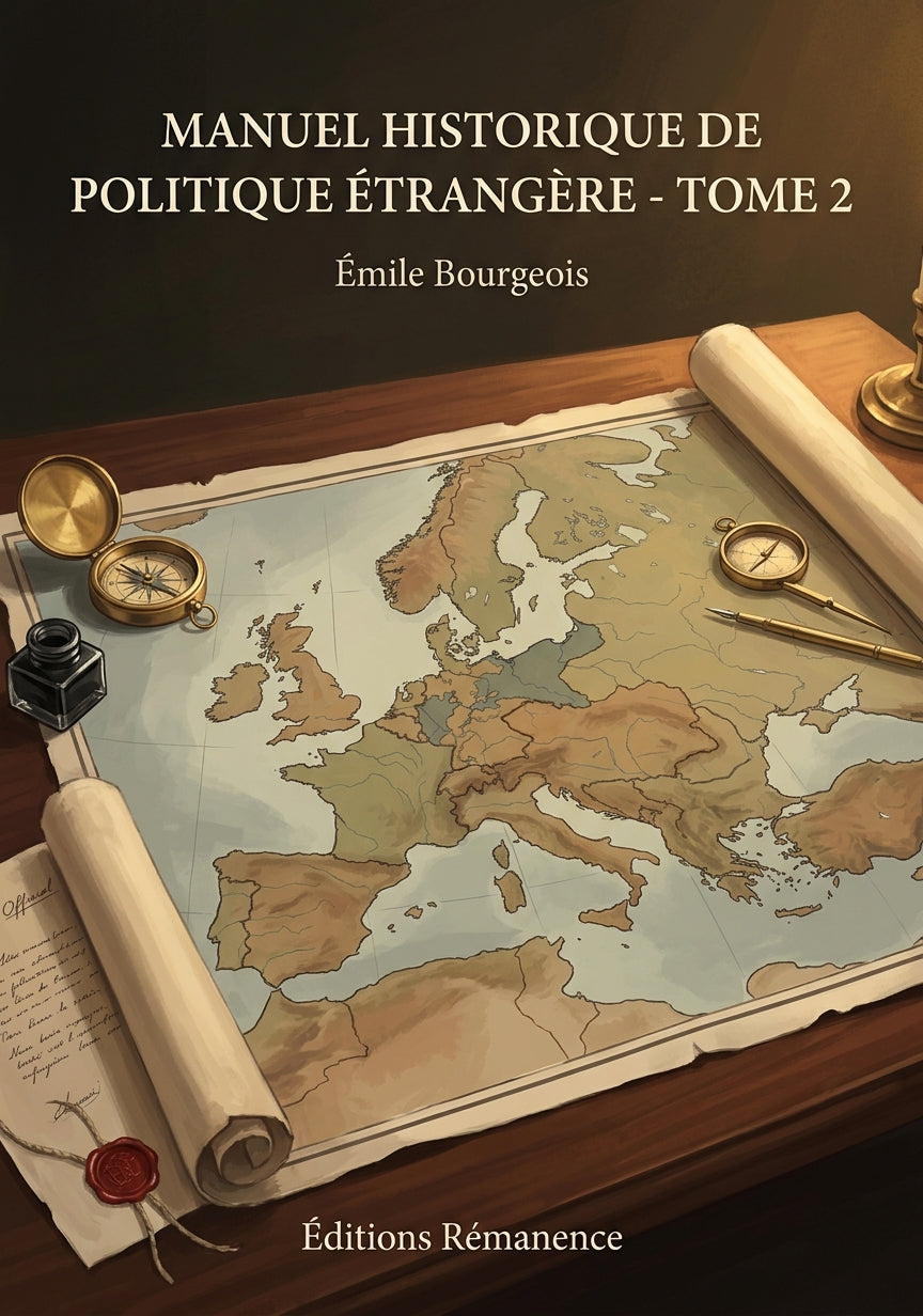 Livre Manuel historique de politique étrangère - Tome 4 par Émile Bourgeois - Couverture - Editions Remanence