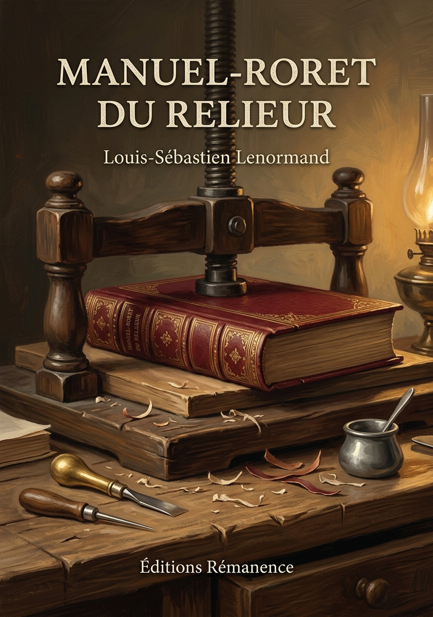 Livre Manuel-Roret du relieur par Louis-Sébastien Lenormand - Couverture - Editions Remanence