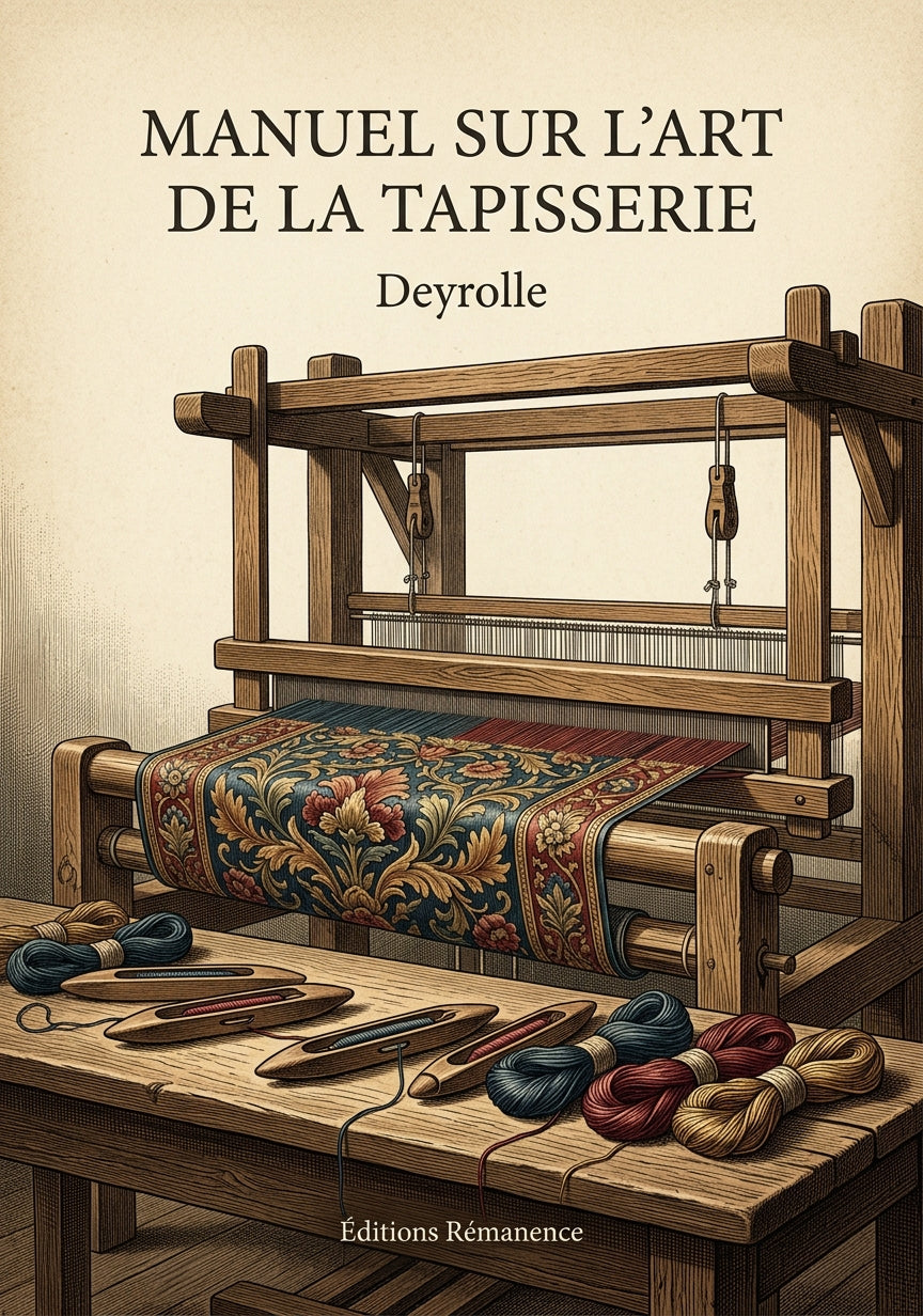 Livre Manuel sur l'art de la tapisserie par Deyrolle - Couverture - Editions Remanence