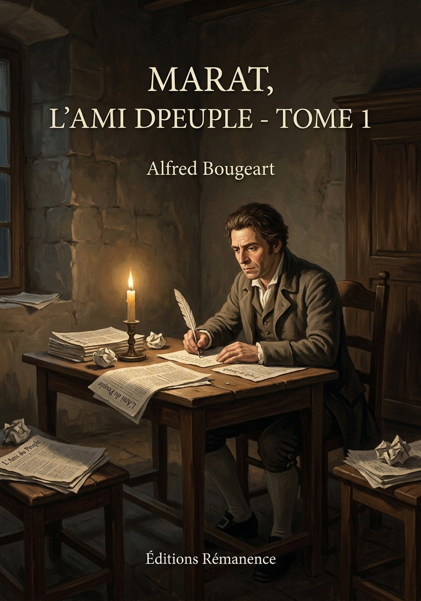 Livre Marat, l’Ami du peuple - Tome 1 par Alfred Bougeart - Couverture - Editions Remanence