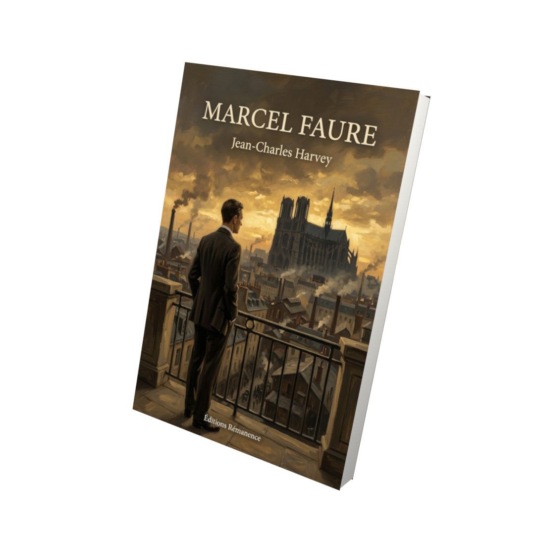 Livre Marcel Faure par Jean-Charles Harvey - Vue 3D - Editions Remanence