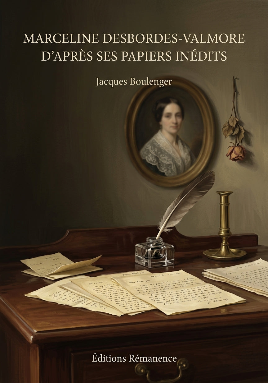 Livre Marceline Desbordes-Valmore d’après ses papiers inédits par Jacques Boulenger - Couverture - Editions Remanence