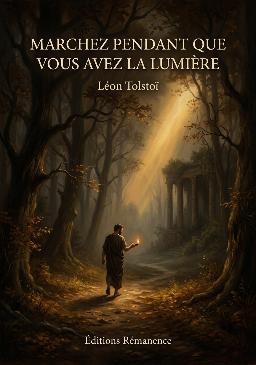 Livre Marchez pendant que vous avez la lumière par Léon Tolstoï - Couverture - Editions Remanence