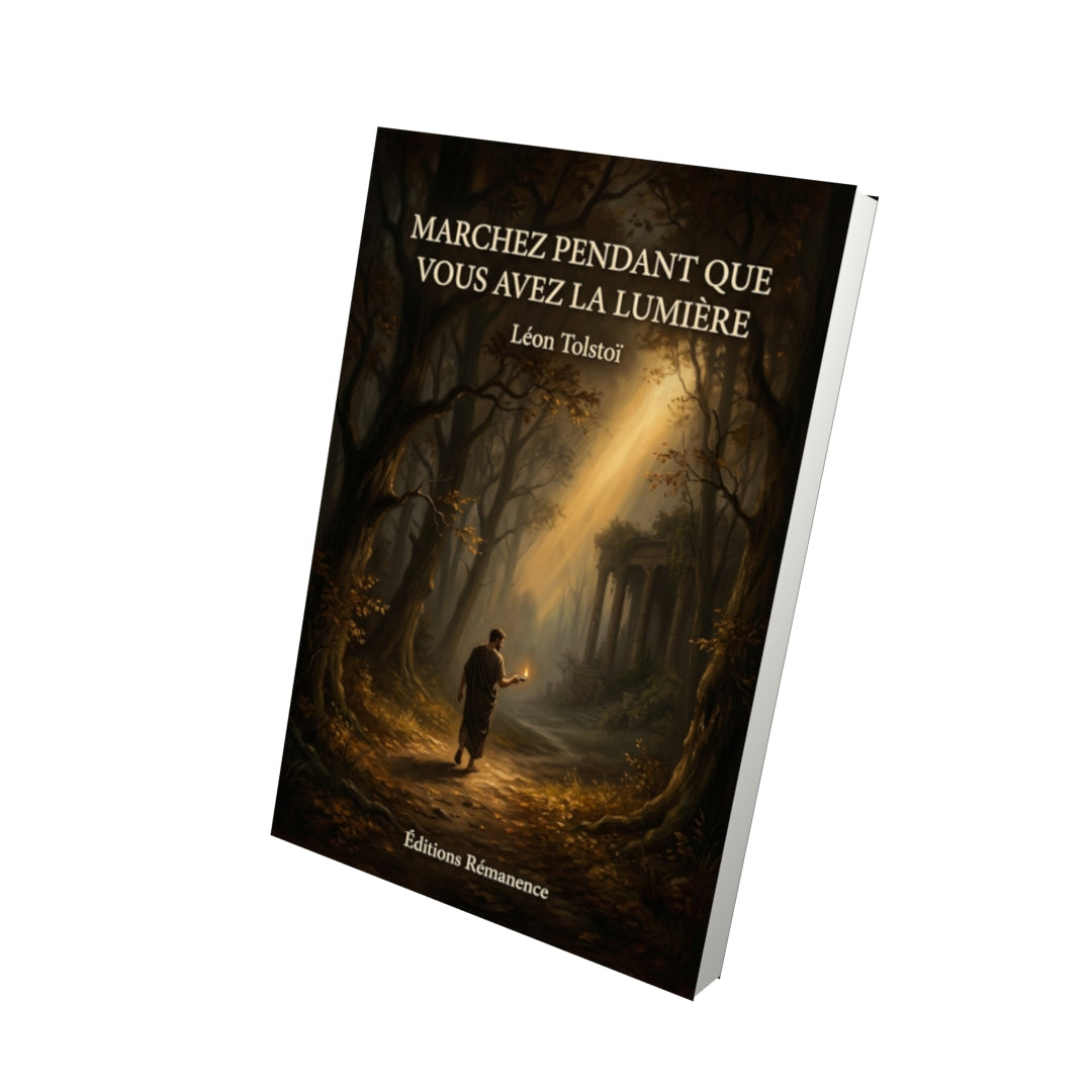 Livre Marchez pendant que vous avez la lumière par Léon Tolstoï - Vue 3D - Editions Remanence