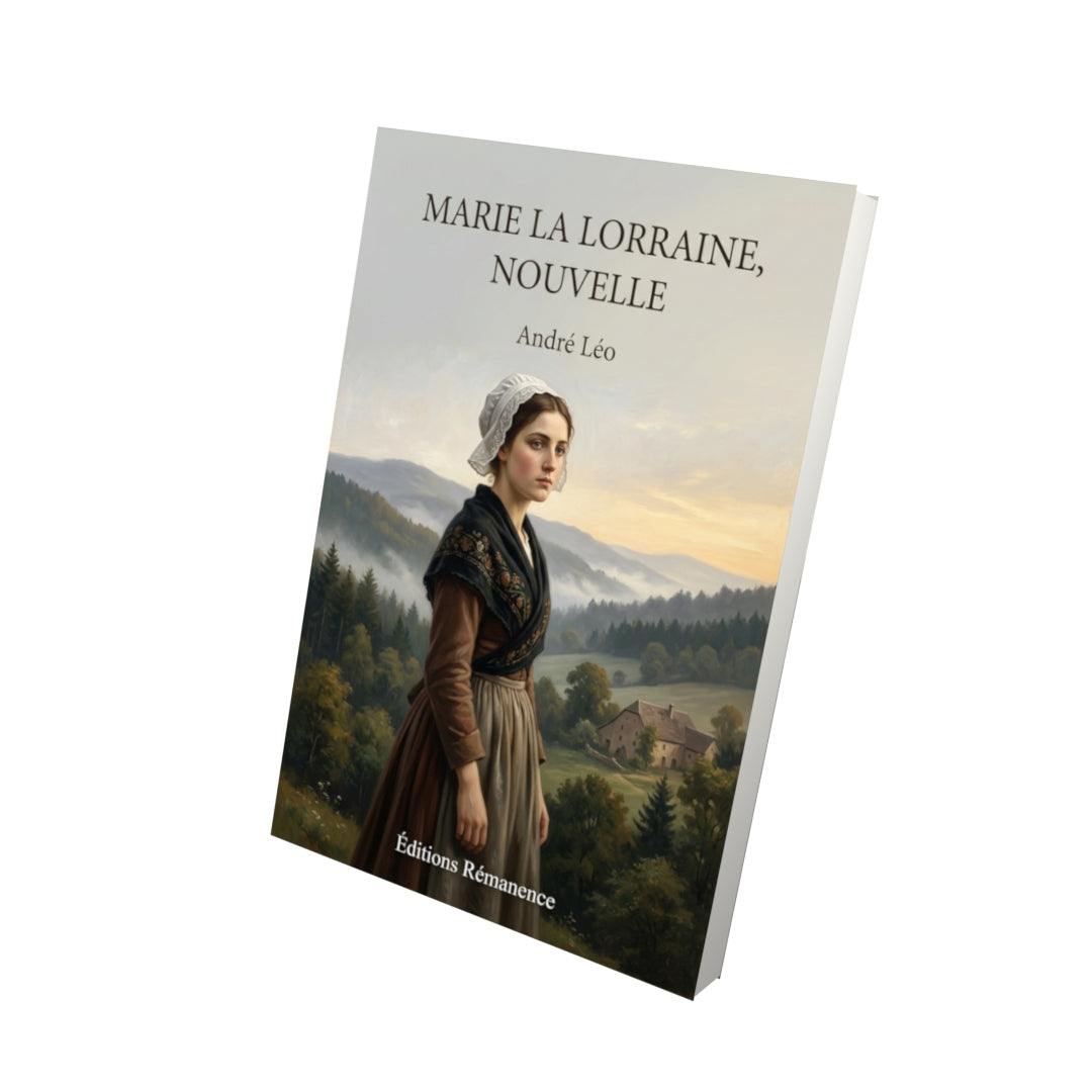 Livre Marie la Lorraine, nouvelle par André Léo - Vue 3D - Editions Remanence
