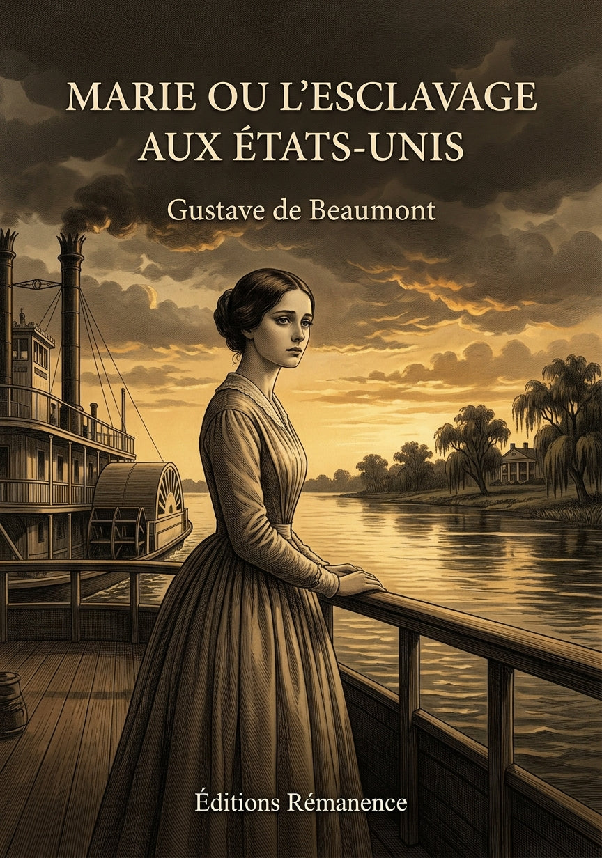 Livre Marie ou l’esclavage aux États-Unis par Gustave de Beaumont - Couverture - Editions Remanence