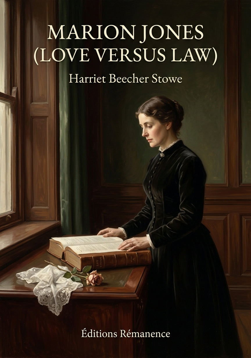 Livre Marion Jones (Love versus Law) par Harriet Beecher Stowe - Couverture - Editions Remanence