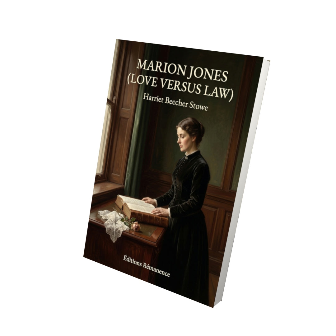 Livre Marion Jones (Love versus Law) par Harriet Beecher Stowe - Vue 3D - Editions Remanence