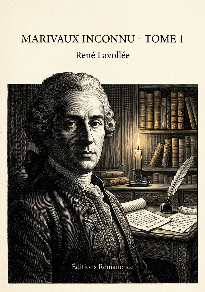 Livre Marivaux inconnu - Tome 1 par René Lavollée - Couverture - Editions Remanence