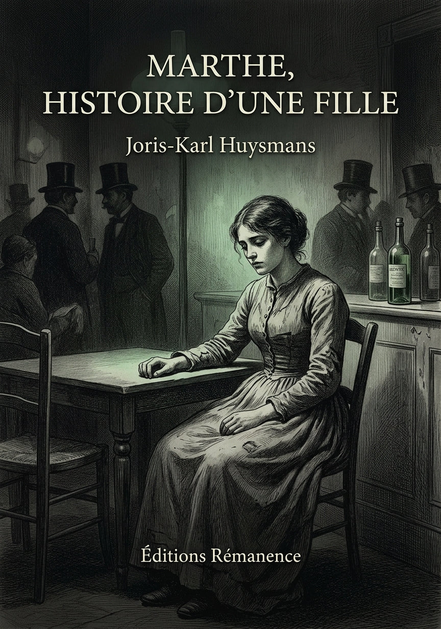 Livre Marthe, histoire d’une fille par Joris-Karl Huysmans - Couverture - Editions Remanence
