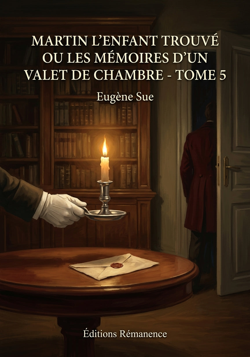 Livre Martin l’enfant trouvé ou les mémoires d’un valet de chambre - Tome 5 par Eugène Sue - Couverture - Editions Remanence
