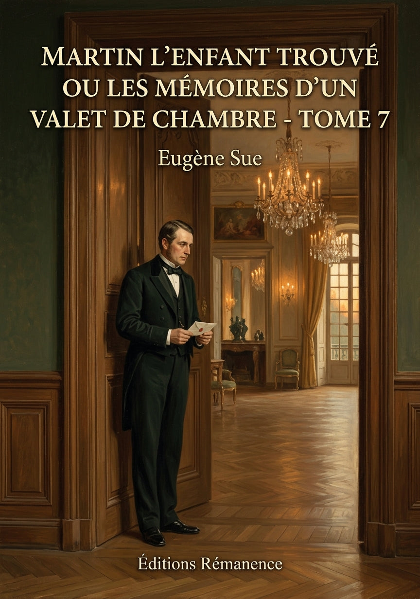 Livre Martin l’enfant trouvé ou les mémoires d’un valet de chambre - Tome 7 par Eugène Sue - Couverture - Editions Remanence