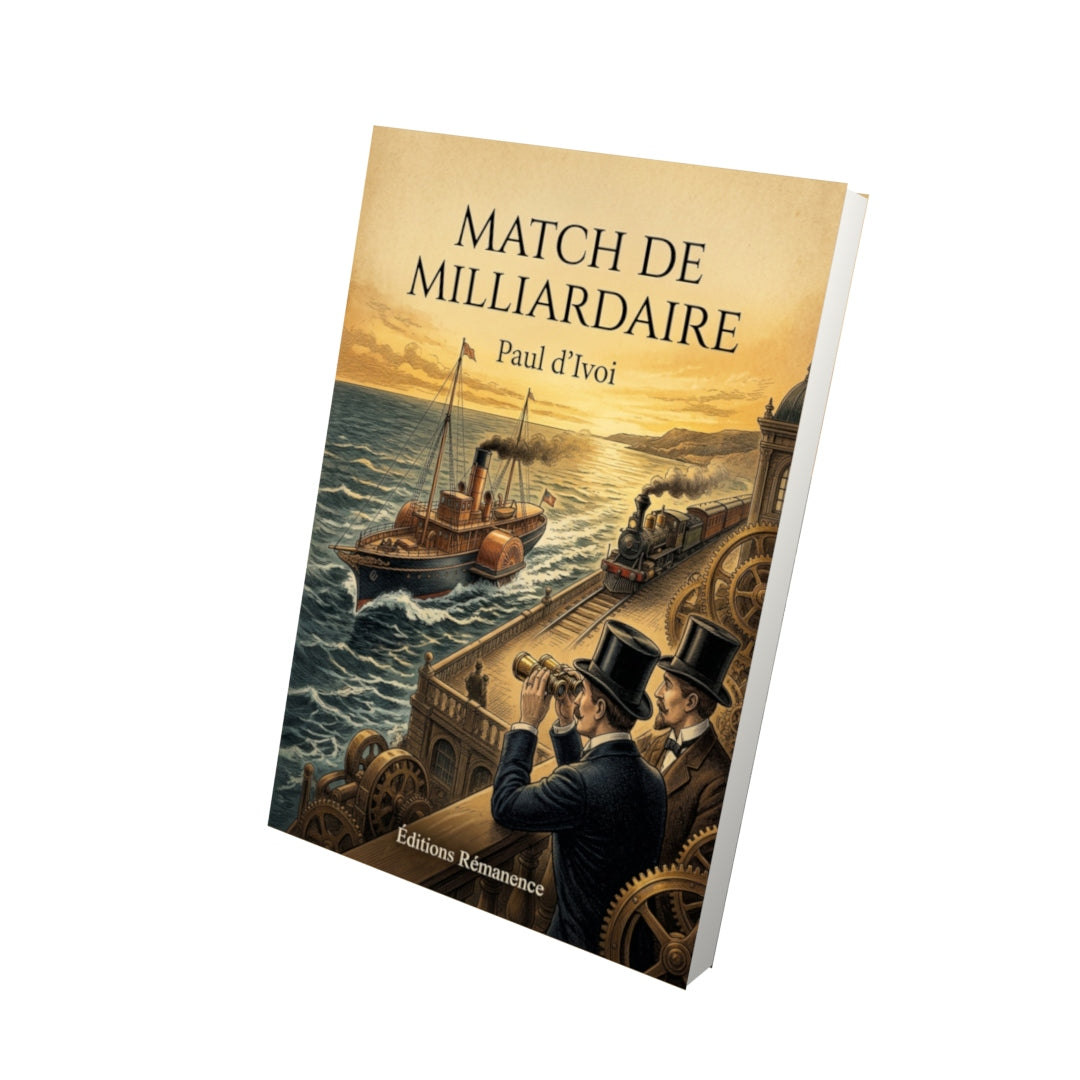 Livre Match de Milliardaire par Paul d’Ivoi - Vue 3D - Editions Remanence