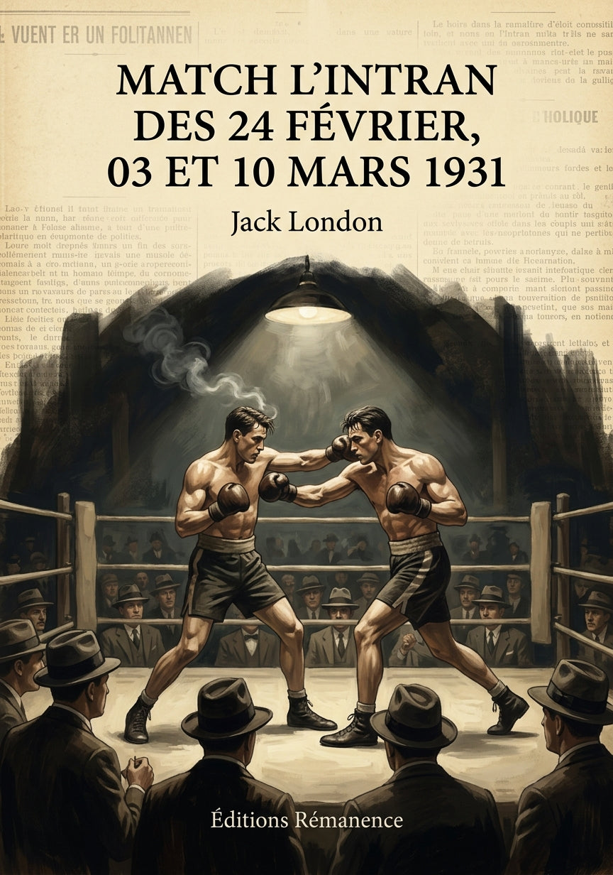 Livre Match l’intran des 24 février, 03 et 10 mars 1931 par Jack London - Couverture - Editions Remanence