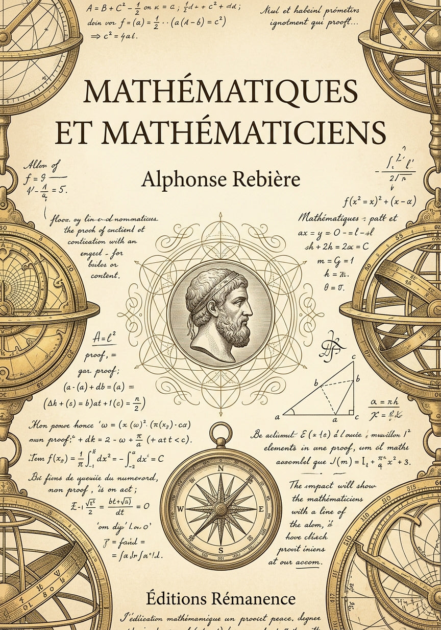 Livre Mathématiques et mathématiciens par Alphonse Rebière - Couverture - Editions Remanence