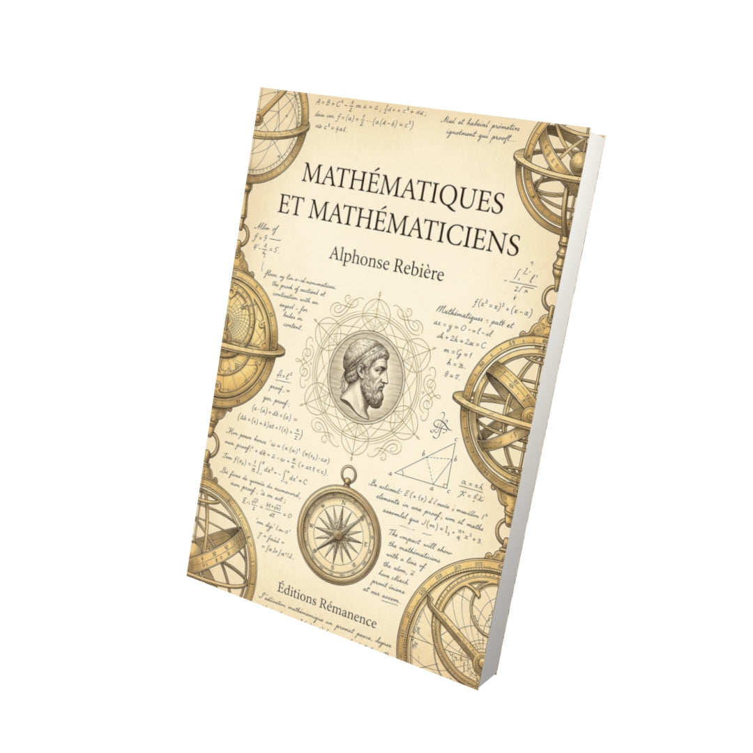 Livre Mathématiques et mathématiciens par Alphonse Rebière - Vue 3D - Editions Remanence
