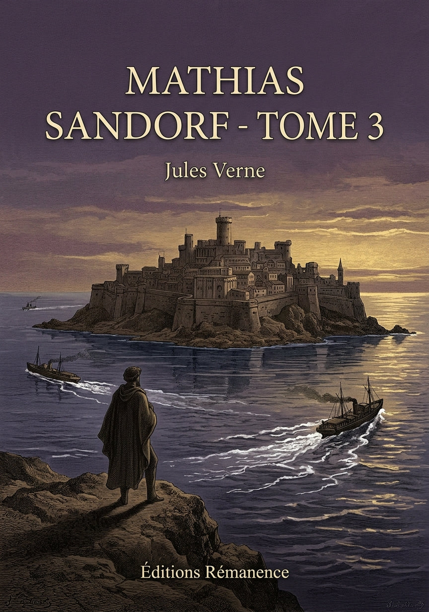 Livre Mathias Sandorf - Tome 3 par Jules Verne - Couverture - Editions Remanence