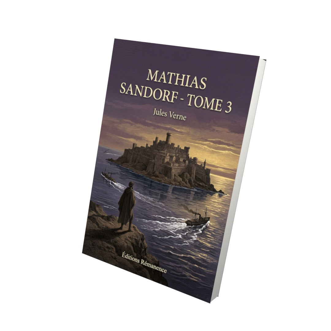 Livre Mathias Sandorf - Tome 3 par Jules Verne - Vue 3D - Editions Remanence