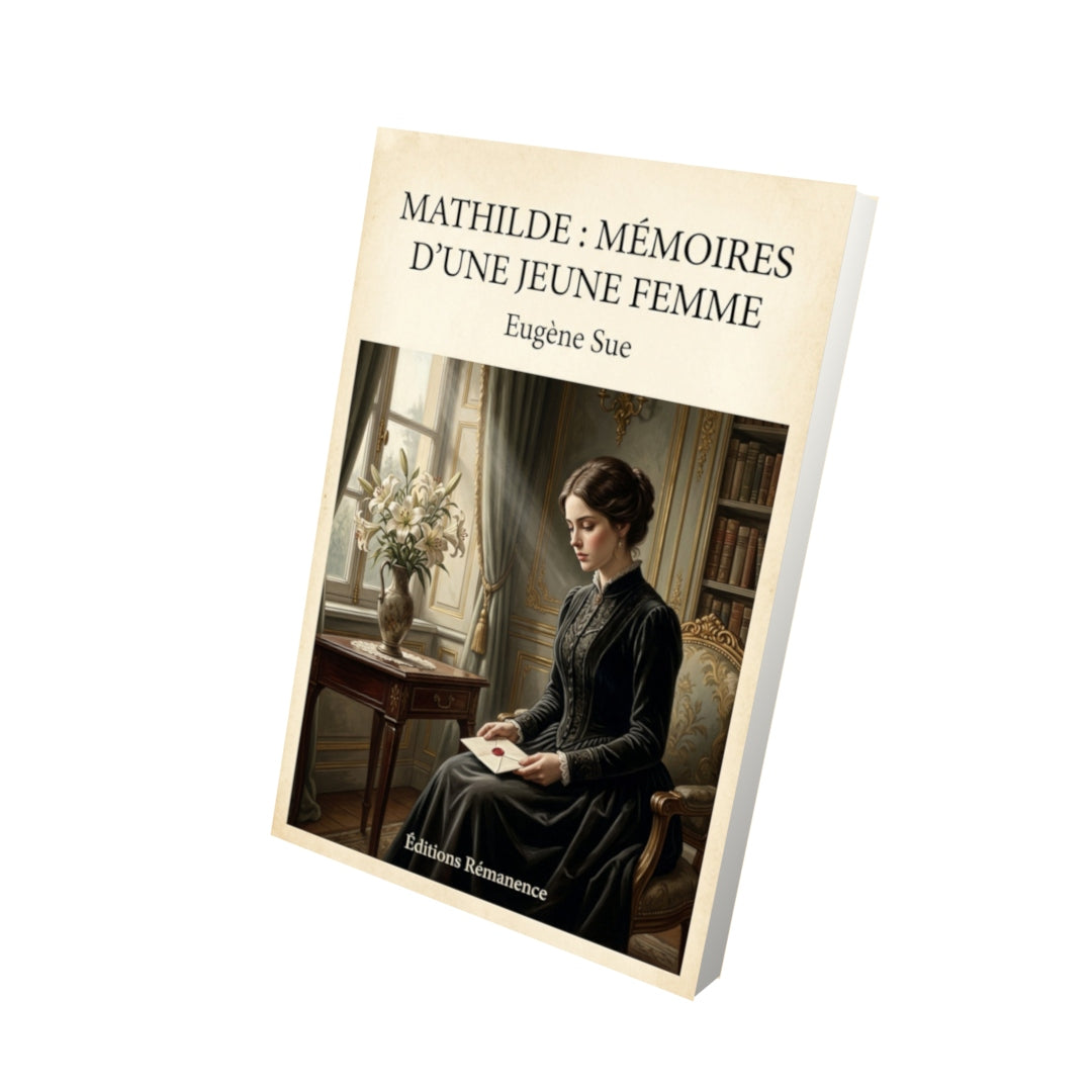 Livre Mathilde : mémoires d'une jeune femme - Eugène Sue - Vue 3D - Editions Remanence