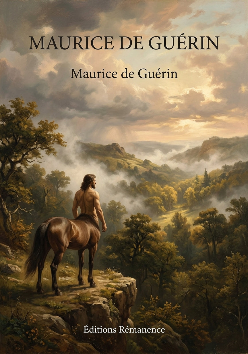 Livre Maurice de Guérin par Maurice de Guérin - Couverture - Editions Remanence