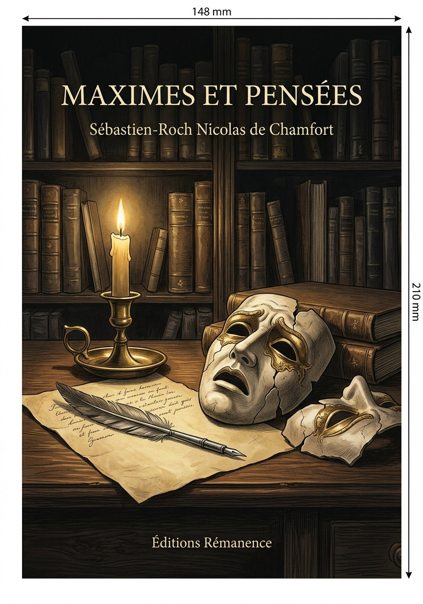 Livre Maximes et Pensées par Sébastien-Roch Nicolas de Chamfort - Couverture - Editions Remanence