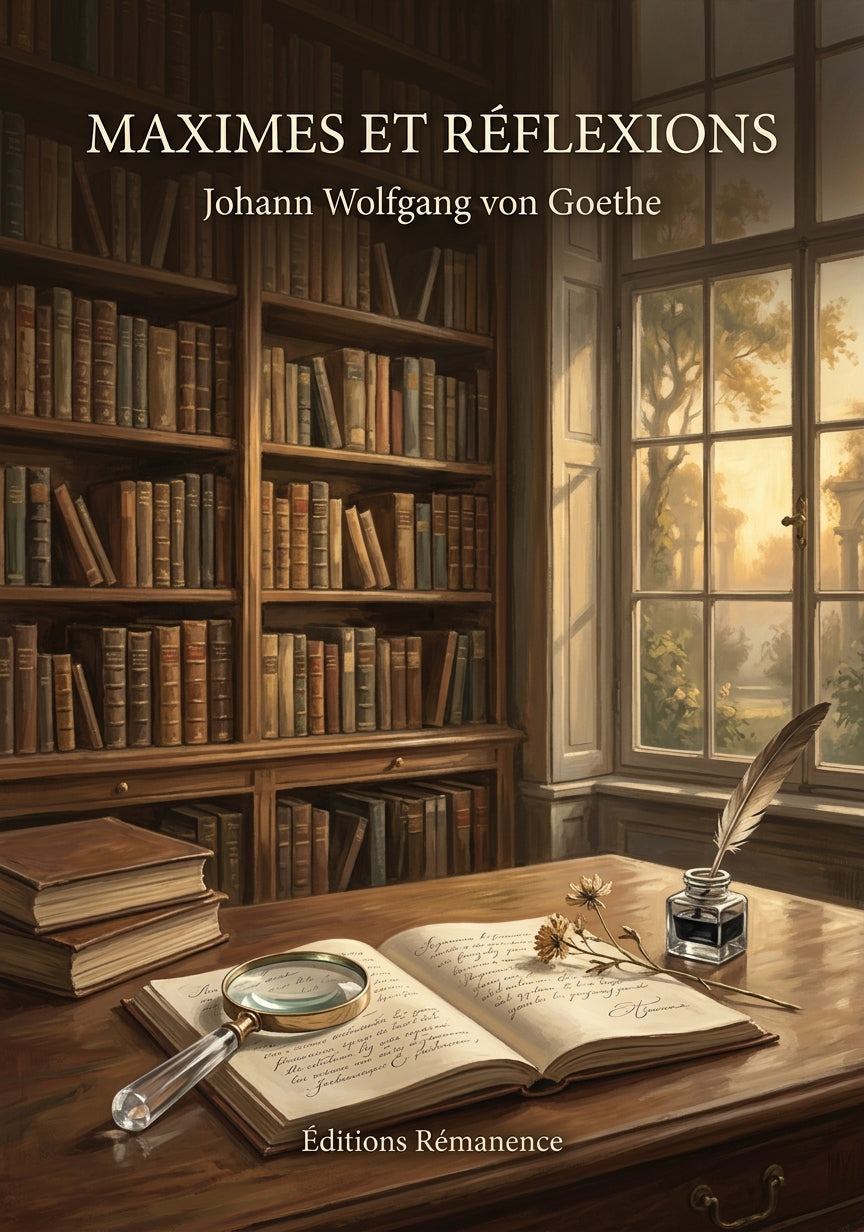 Livre Maximes et Réflexions par Johann Wolfgang von Goethe - Couverture - Editions Remanence