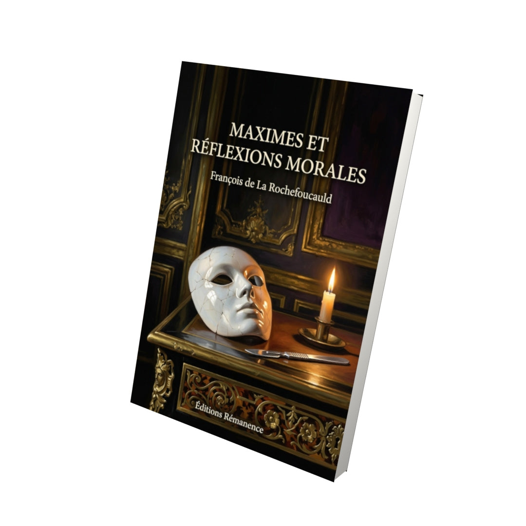 Livre Maximes et Réflexions morales par François de La Rochefoucauld - Vue 3D - Editions Remanence