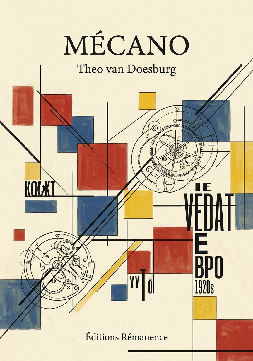 Livre Mécano par Theo van Doesburg - Couverture - Editions Remanence