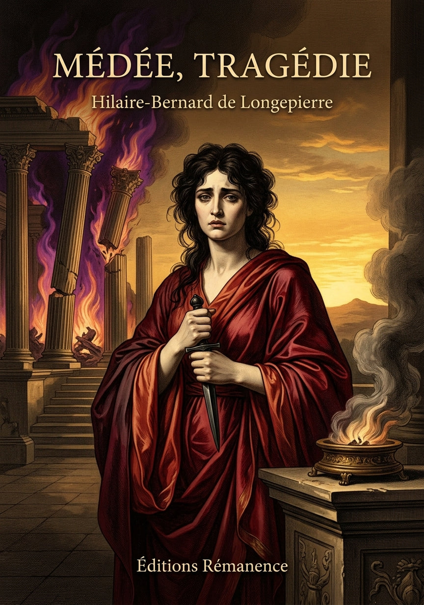 Livre Médée, tragédie par Hilaire-Bernard de Longepierre - Couverture - Editions Remanence