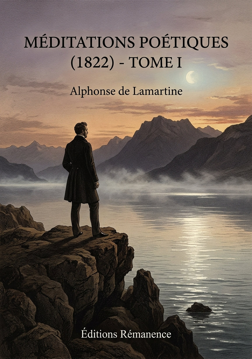 Livre Méditations poétiques (1822) - Tome I par Alphonse de Lamartine - Couverture - Editions Remanence