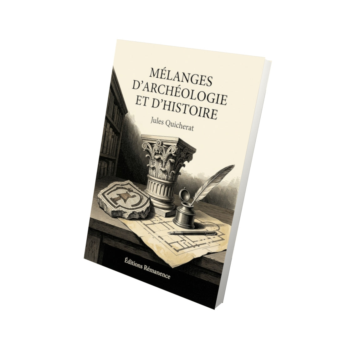 Livre Mélanges d’archéologie et d’histoire par Jules Quicherat - Vue 3D - Editions Remanence