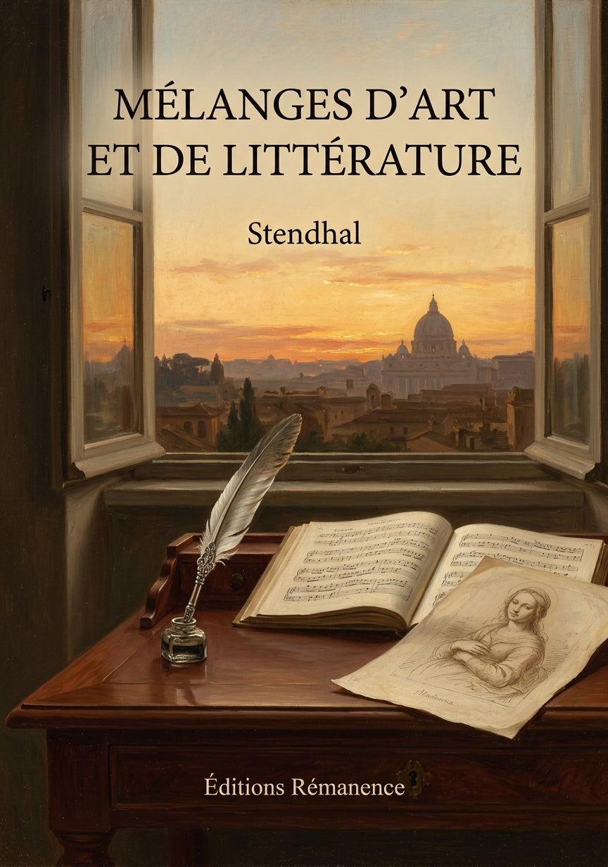 Livre Mélanges d’Art et de Littérature par Stendhal - Couverture - Editions Remanence