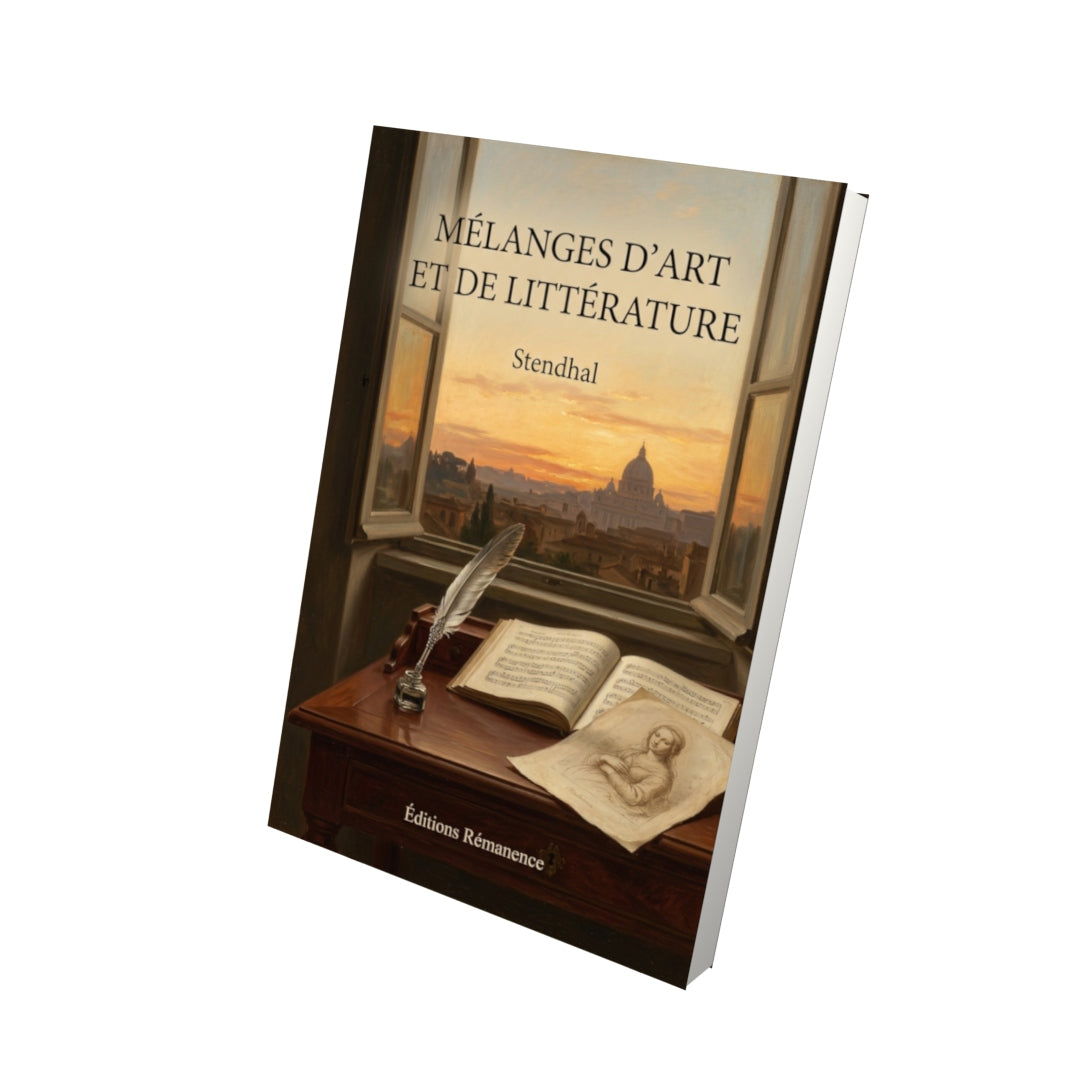 Livre Mélanges d’Art et de Littérature par Stendhal - Vue 3D - Editions Remanence