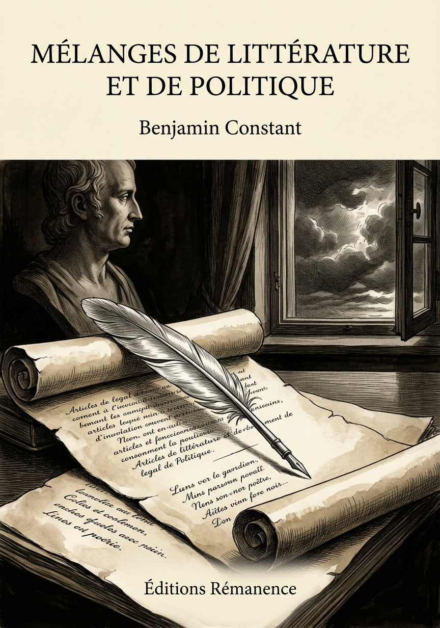 Livre Mélanges de littérature et de politique par Benjamin Constant - Couverture - Editions Remanence