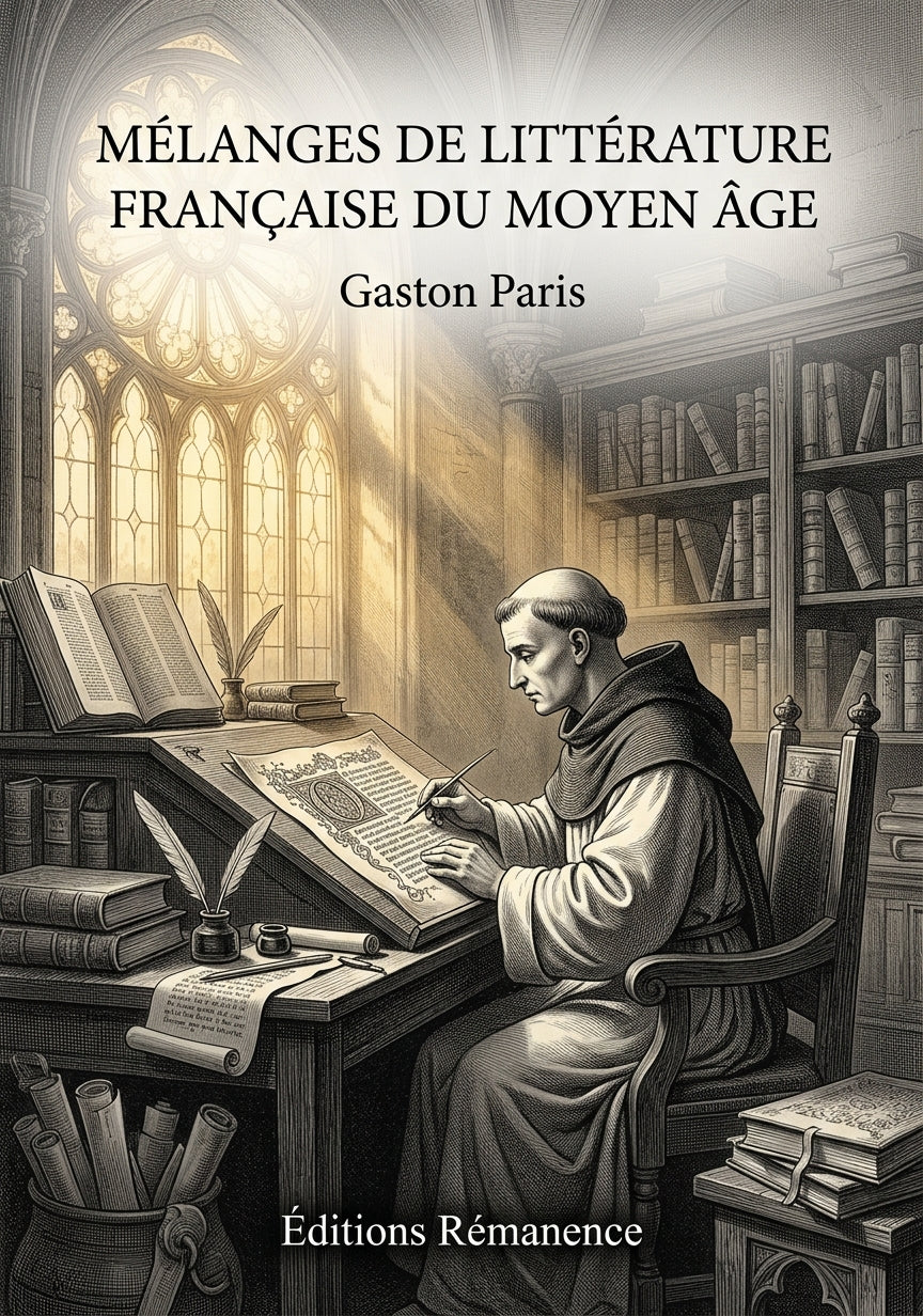 Livre Mélanges de littérature française du moyen âge par Gaston Paris - Couverture - Editions Remanence