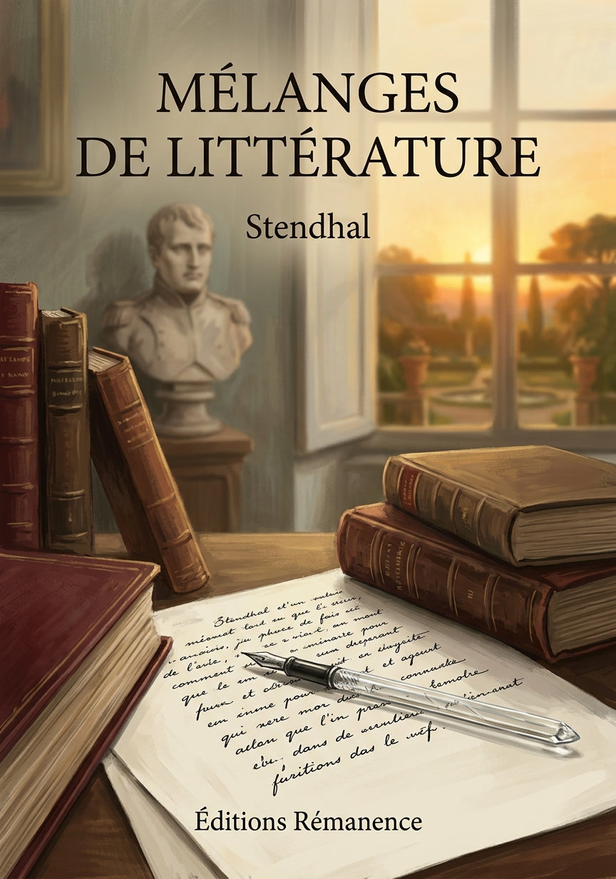 Livre Mélanges de littérature par Stendhal - Couverture - Editions Remanence