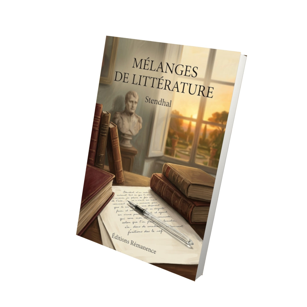 Livre Mélanges de littérature par Stendhal - Vue 3D - Editions Remanence