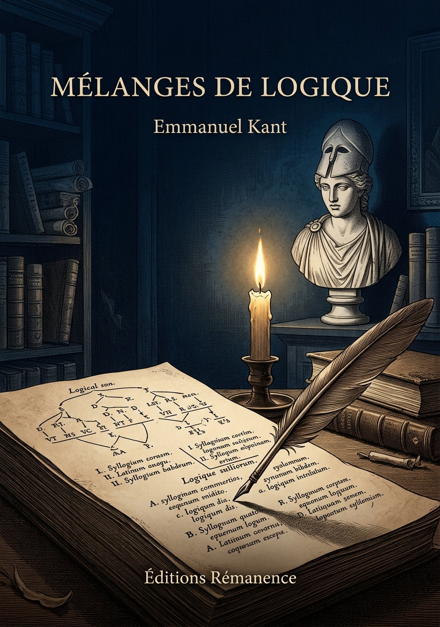Livre Mélanges de logique par Emmanuel Kant - Couverture - Editions Remanence
