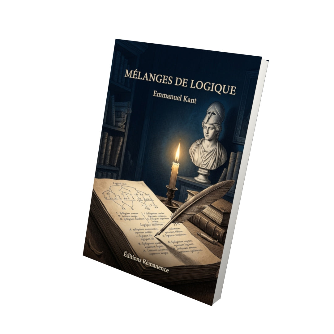 Livre Mélanges de logique par Emmanuel Kant - Vue 3D - Editions Remanence