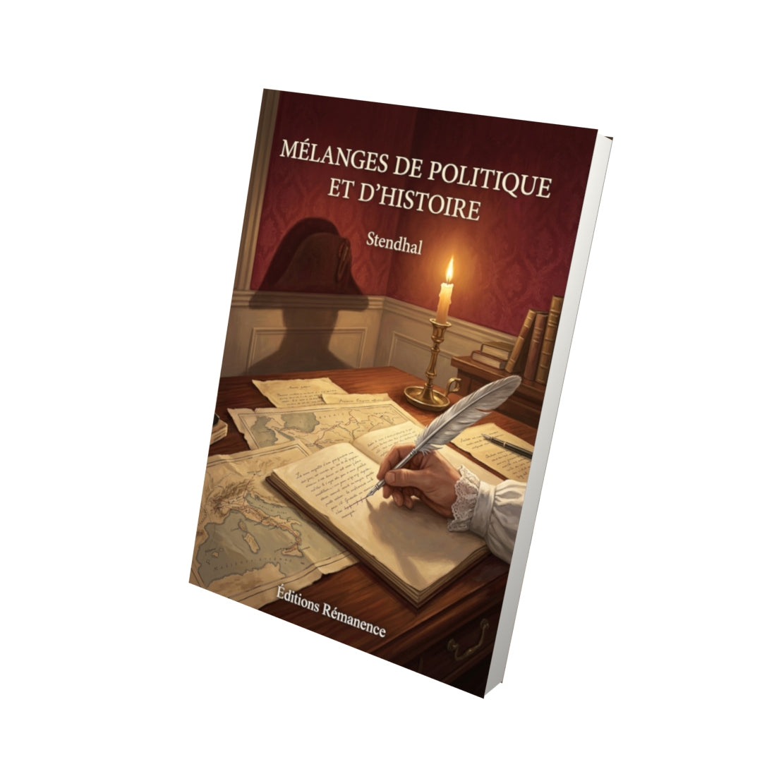 Livre Mélanges de politique et d’histoire par Stendhal - Vue 3D - Editions Remanence