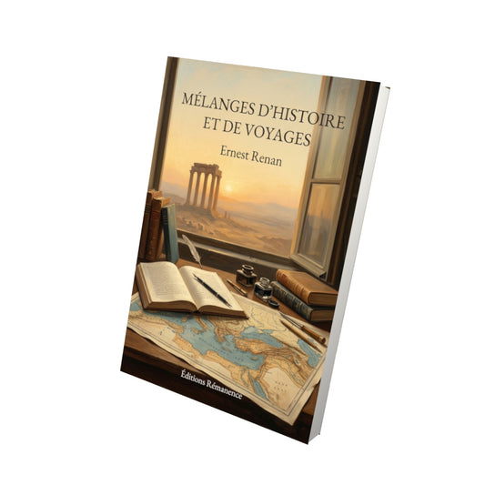 Livre Mélanges d’histoire et de voyages par Ernest Renan - Vue 3D - Editions Remanence