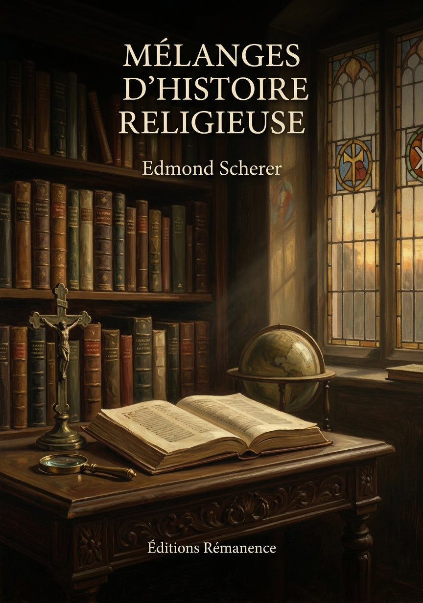 Livre Mélanges d’histoire religieuse par Edmond Scherer - Couverture - Editions Remanence