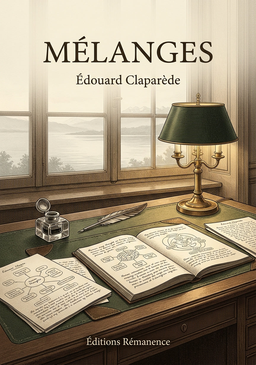 Livre Mélanges par Édouard Claparède - Couverture - Editions Remanence
