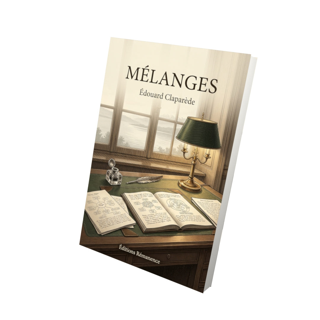 Livre Mélanges par Édouard Claparède - Vue 3D - Editions Remanence