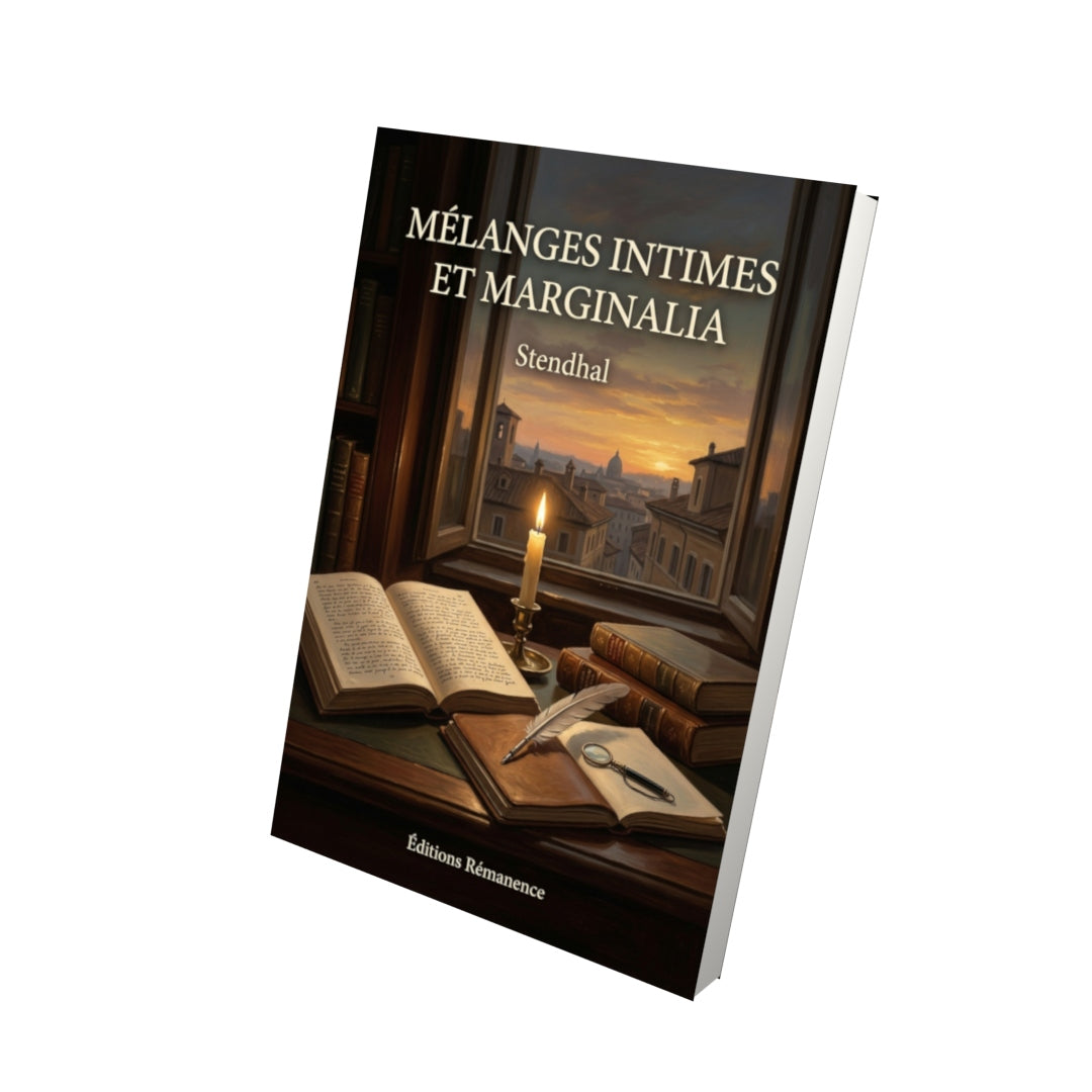 Livre Mélanges intimes et Marginalia par Stendhal - Vue 3D - Editions Remanence