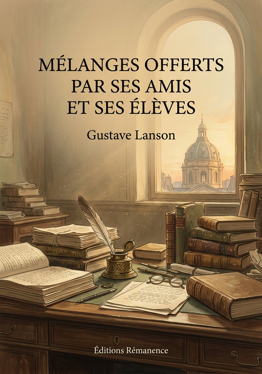 Livre Mélanges offerts par ses amis et ses élèves par Gustave Lanson - Couverture - Editions Remanence