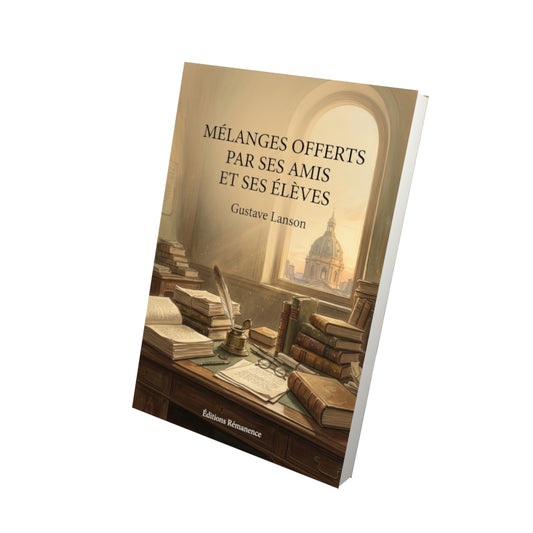 Livre Mélanges offerts par ses amis et ses élèves par Gustave Lanson - Vue 3D - Editions Remanence