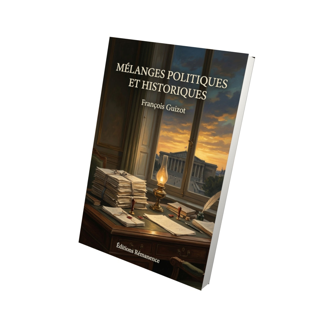 Livre Mélanges politiques et historiques par François Guizot - Vue 3D - Editions Remanence
